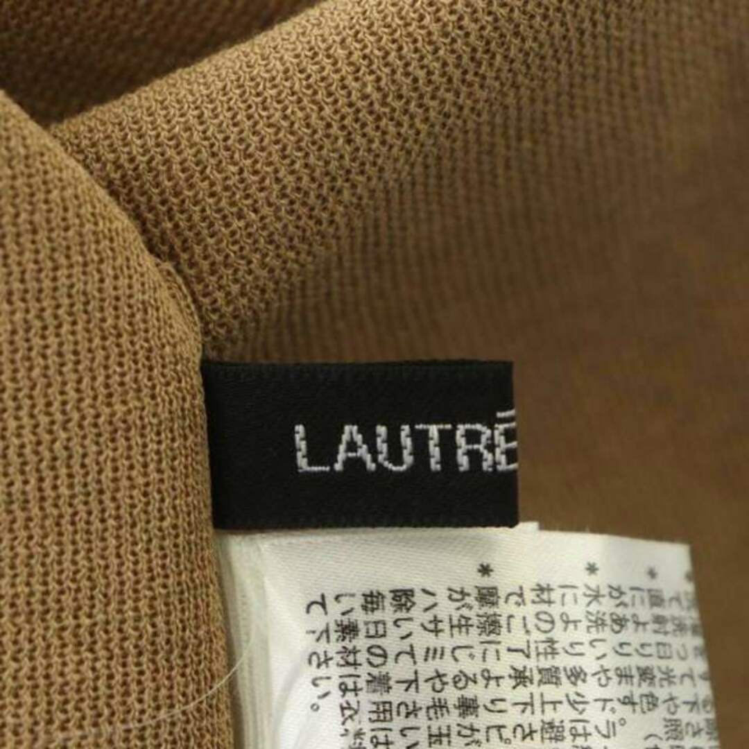 LAUTREAMONT(ロートレアモン)のロートレアモン ニットワンピース ロング フレンチスリーブ 38 ベージュ レディースのワンピース(ロングワンピース/マキシワンピース)の商品写真