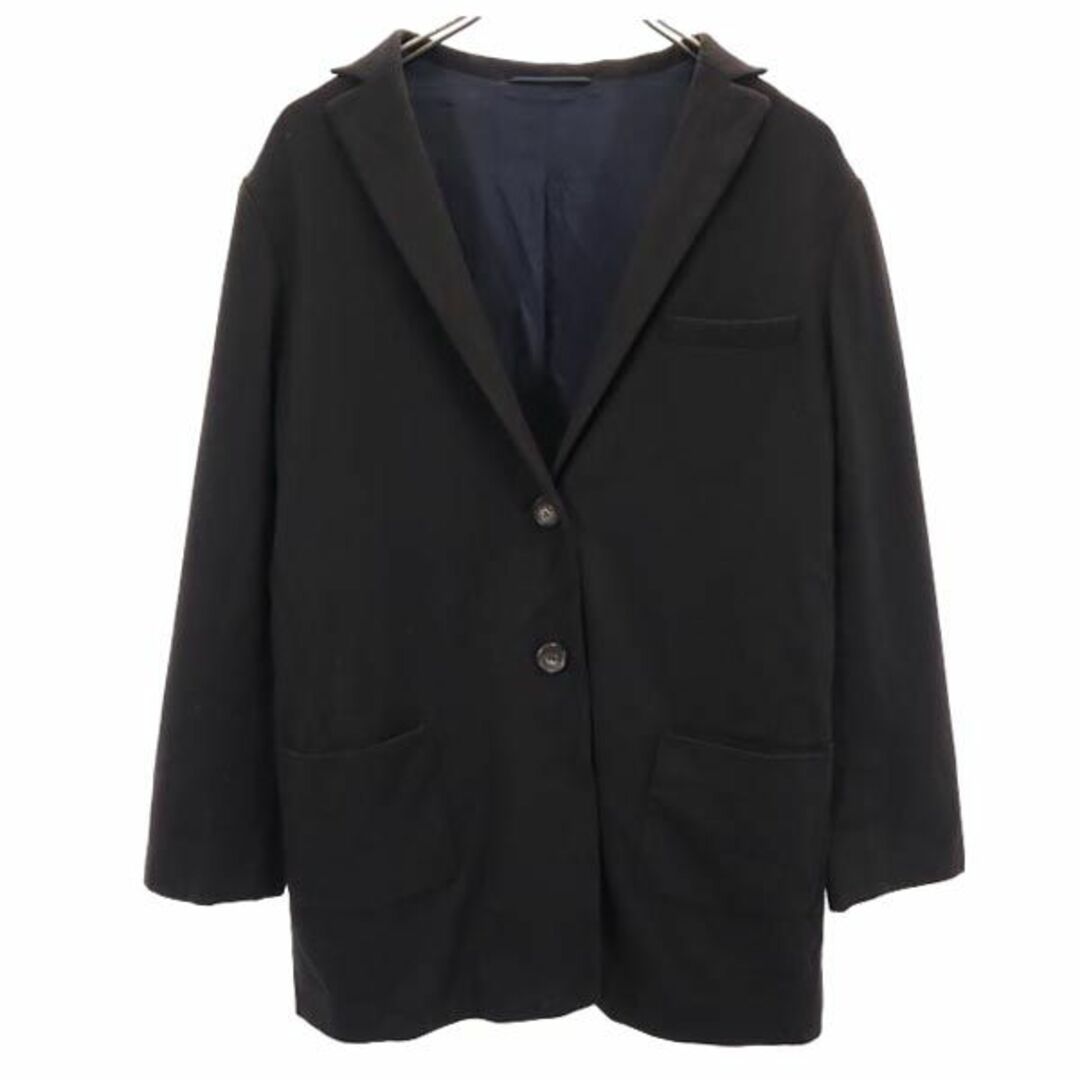 ジルサンダー ウールブレンド テーラードジャケット 36 黒 JIL SANDER レディース   【231022】48cm素材