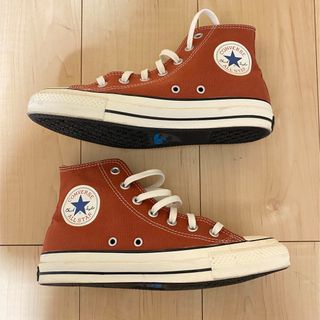 コンバース(CONVERSE)のコンバース　ハイカット　オレンジ　24.5センチ(スニーカー)