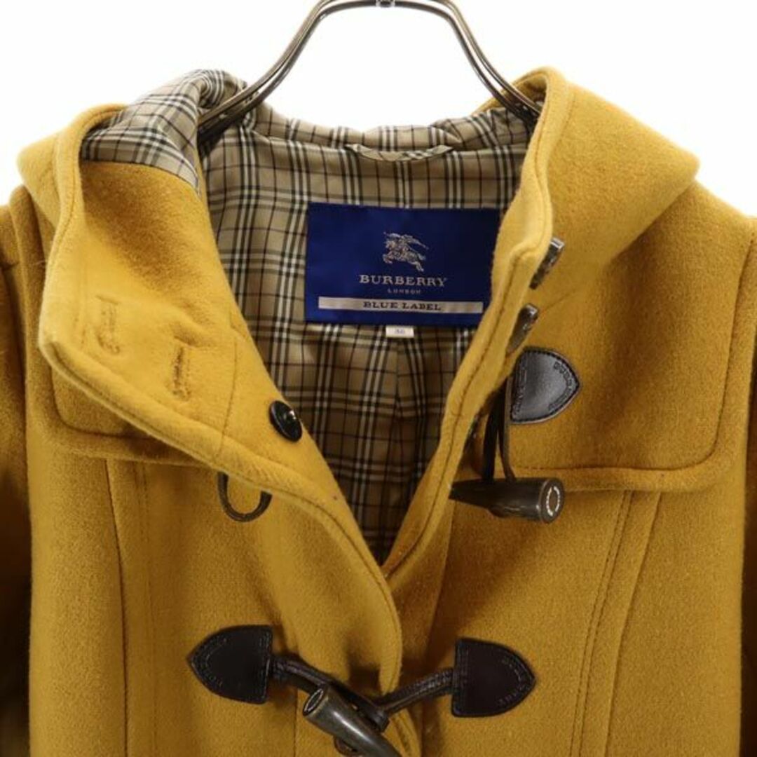 バーバリーブルーレーベル 三陽商会 ウールブレンド ダッフル コート 38 キャメル系 BURBERRY BLUE LABEL フード レディース  【中古】 【231022】