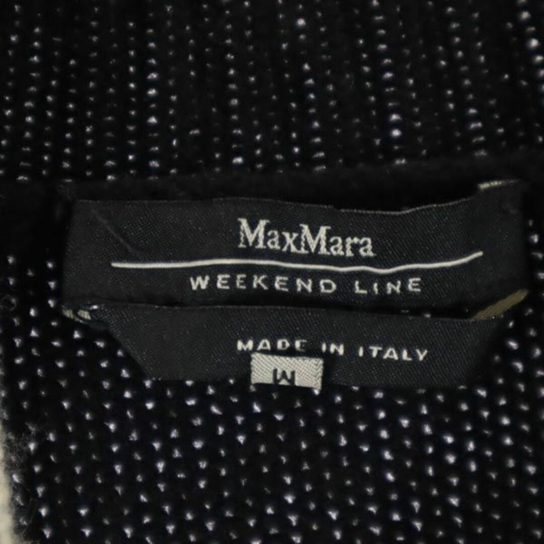 マックスマーラ ウィークエンド イタリア製 ウール100％ ニット M ブラック系 MAX MARA WEEKEND 七分袖 セーター レディース   【231022】 6