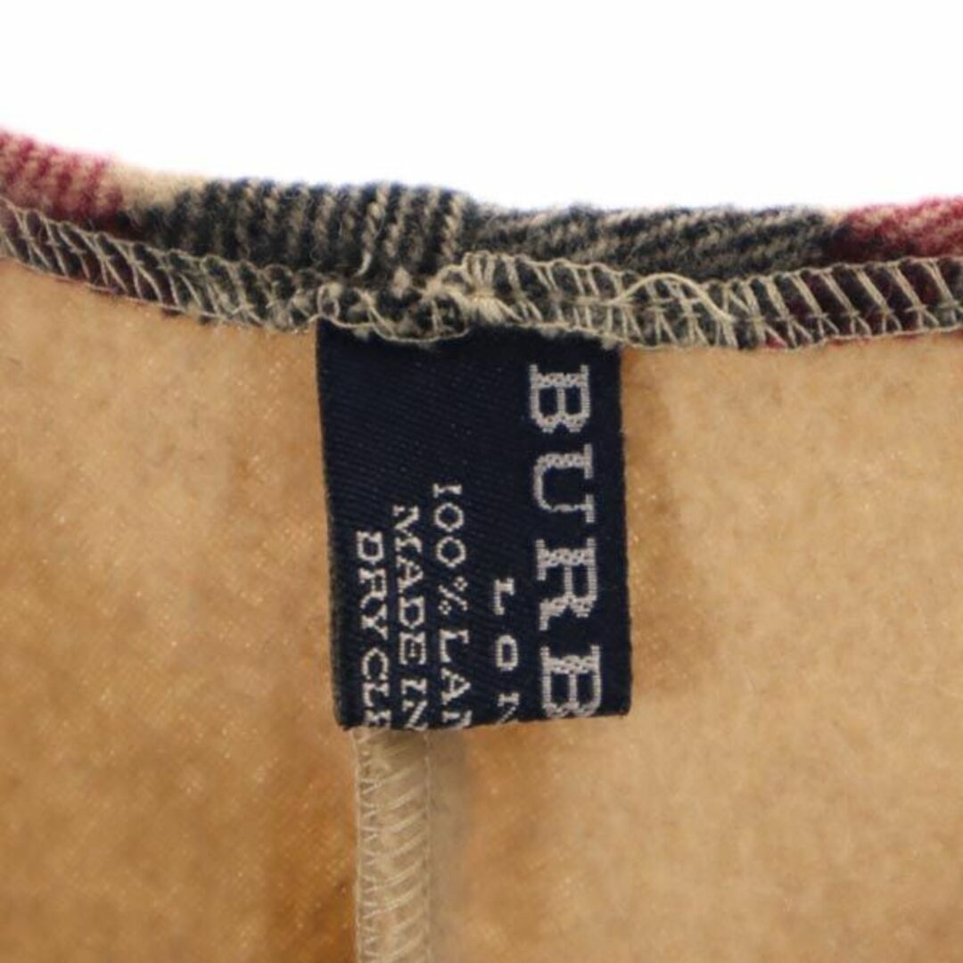 BURBERRY(バーバリー)のバーバリー 英国製 チェック ポンチョ ベージュ系 BURBERRY レディース 【中古】  【231022】 レディースのジャケット/アウター(ロングコート)の商品写真