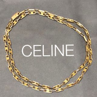 【美品】CELINE　セリーヌ　K18　ロゴチェーンネックレス　20g