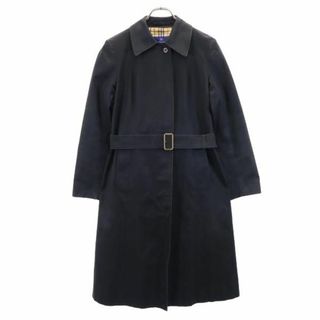 バーバリーブルーレーベル(BURBERRY BLUE LABEL)のバーバリーブルーレーベル 90s オールド ステンカラー コート 38 黒 BURBERRY BLUE LABEL レディース 【中古】  【231022】(ロングコート)