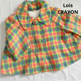 ロイスクレヨン(Lois CRAYON)のLois CRAYON＊ビビッドカラーボリュームスリーブ七分袖コート 美品(その他)