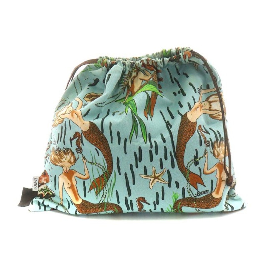 LOEWE(ロエベ)のロエベ × パウラズイビザ ドローストリングポーチ 巾着 人魚 マーメイド 水色 レディースのバッグ(その他)の商品写真
