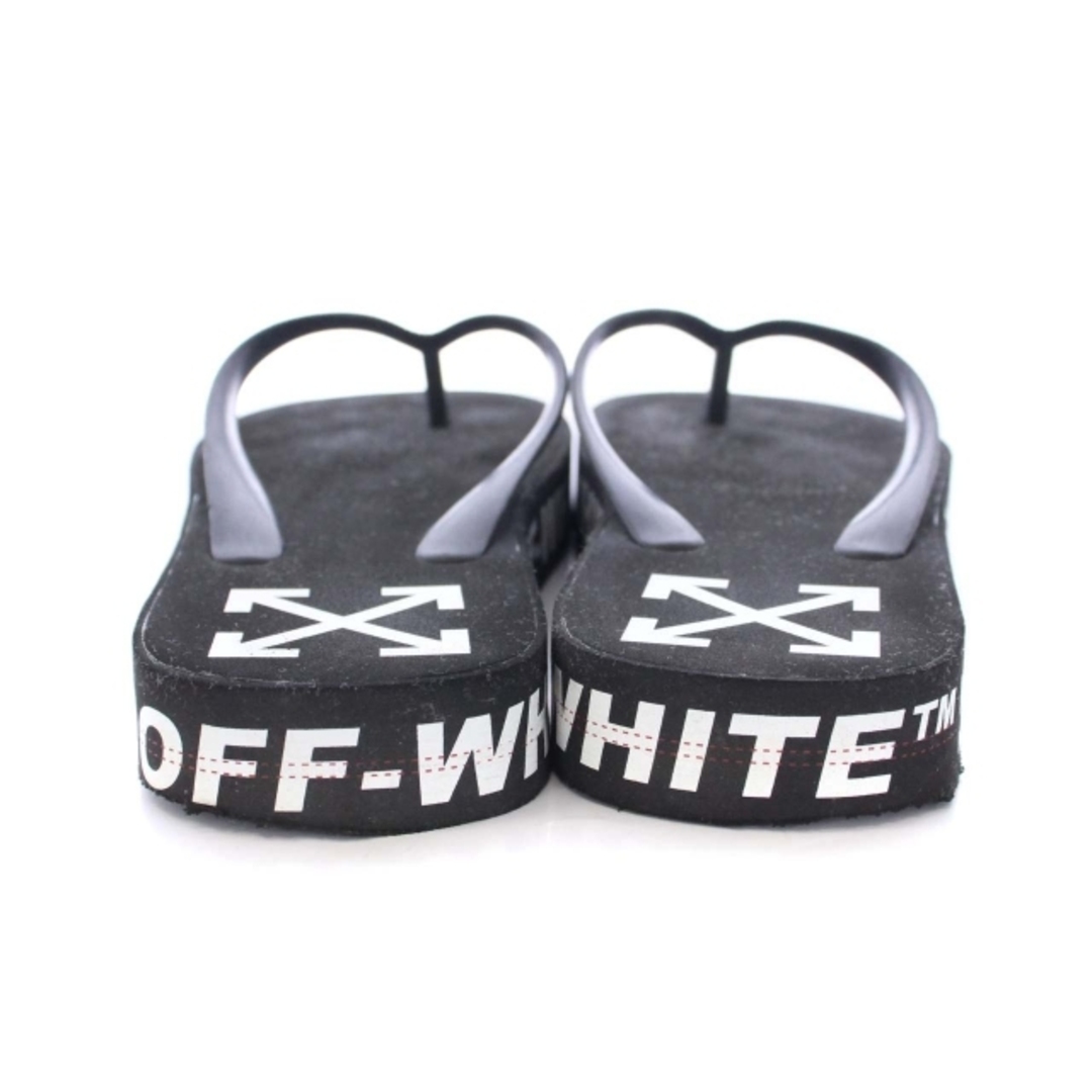 OFF WHITE サンダル ビーチサンダル ロゴ 靴 シューズ 27cm 黒 3