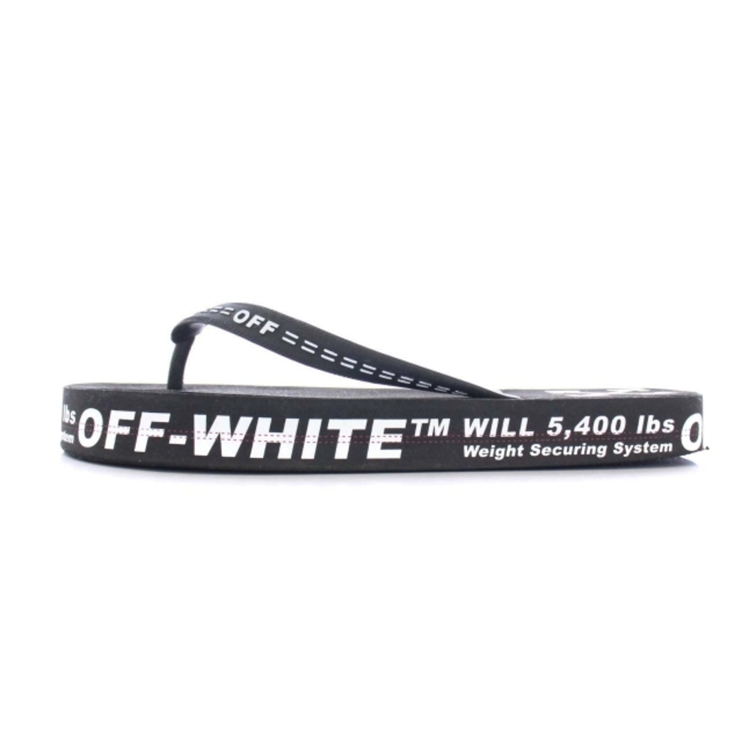 OFF WHITE サンダル ビーチサンダル ロゴ 靴 シューズ 27cm 黒 4