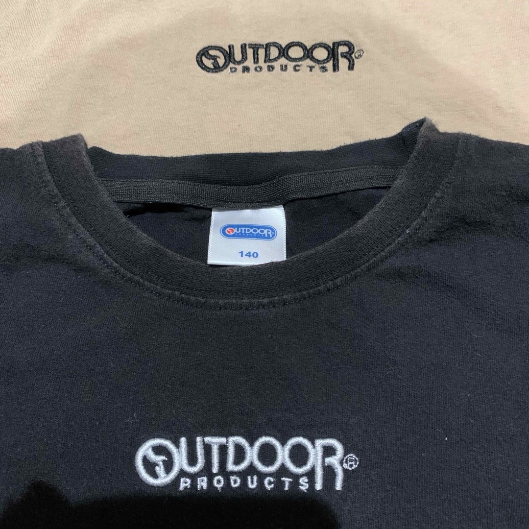 OUTDOOR(アウトドア)の140cm Tシャツ２枚セット　黒　ベージュ キッズ/ベビー/マタニティのキッズ服男の子用(90cm~)(Tシャツ/カットソー)の商品写真
