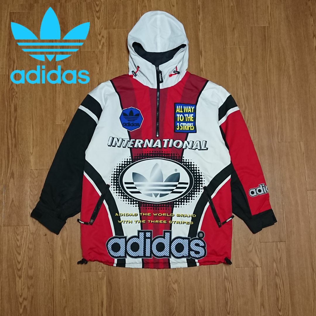 adidas　デサント　アディダス　ヴィンテージ　アノラックジャケット　90ｓ | フリマアプリ ラクマ