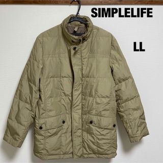 シンプルライフ SIMPLE LIFE ダウンジャケット フード付き L 黄