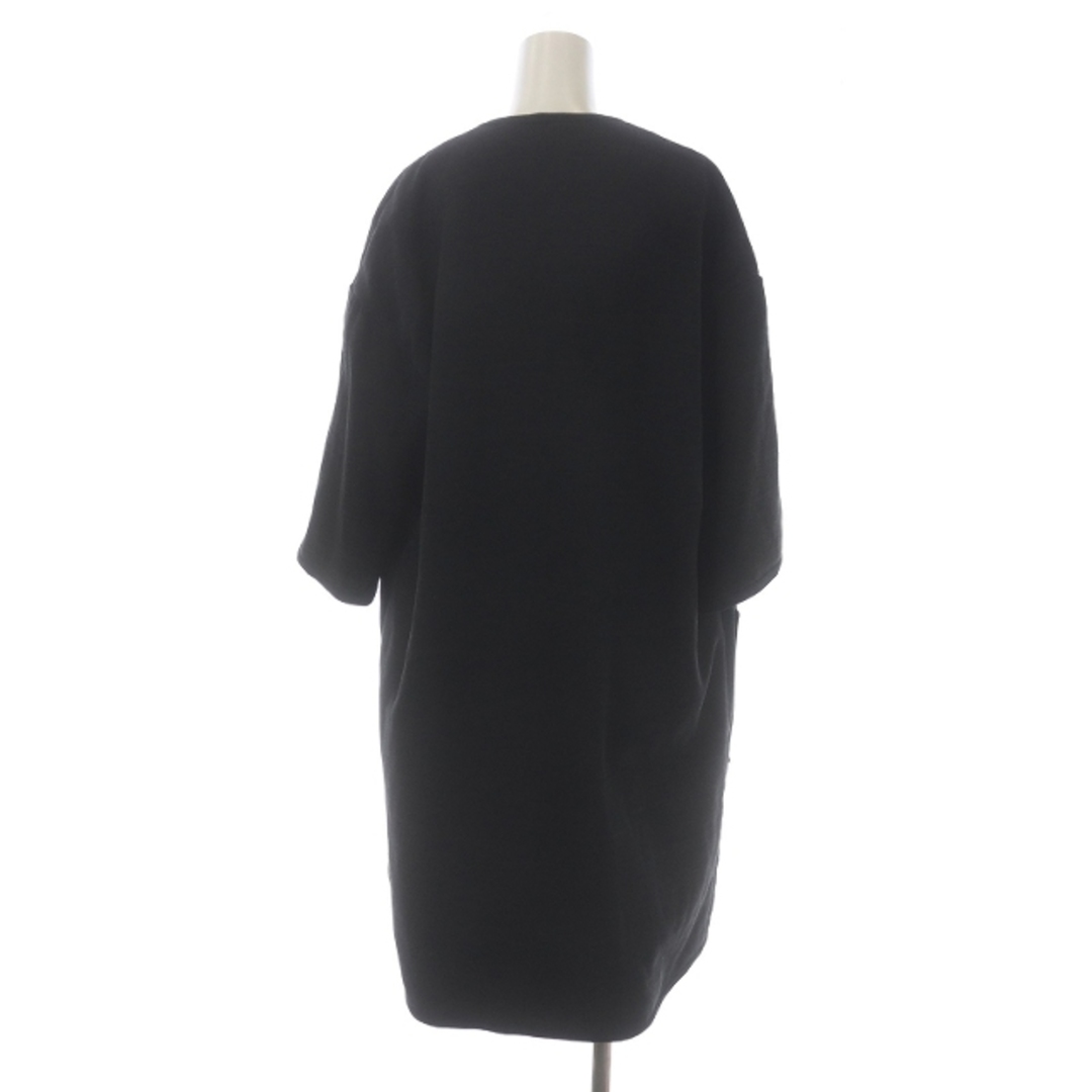 FLORENT(フローレント)のフローレント FLORENT ノーカラーコート ロング 七分袖 留め具なし 黒 レディースのジャケット/アウター(その他)の商品写真