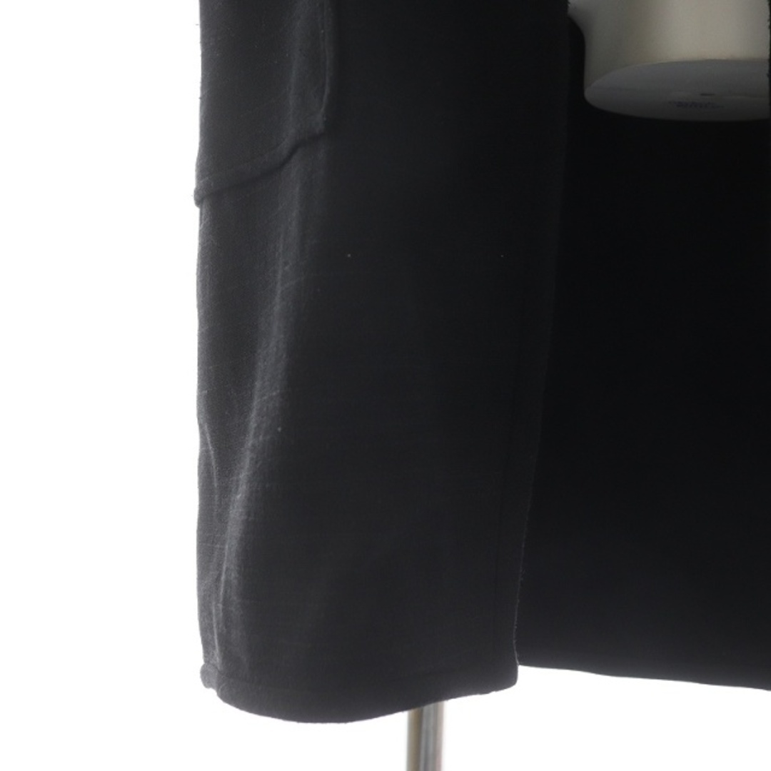 フローレント FLORENT ノーカラーコート ロング 七分袖 留め具なし 黒 6
