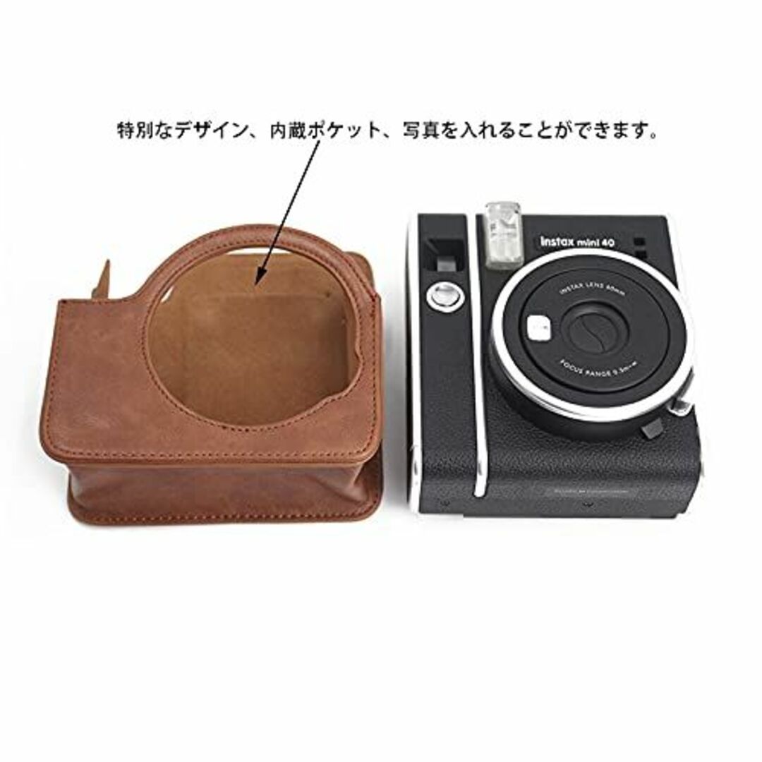 Koowl 対応 Fujifilm Fuji 富士 Instax Mini 40 カメラケース カメラカバー カメラバッグ カメラホルダー、