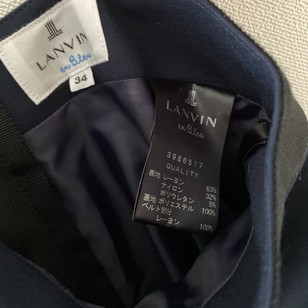 LANVIN en Bleu(ランバンオンブルー)のLANVIN en Blue フレアスカート34 レディースのスカート(ひざ丈スカート)の商品写真