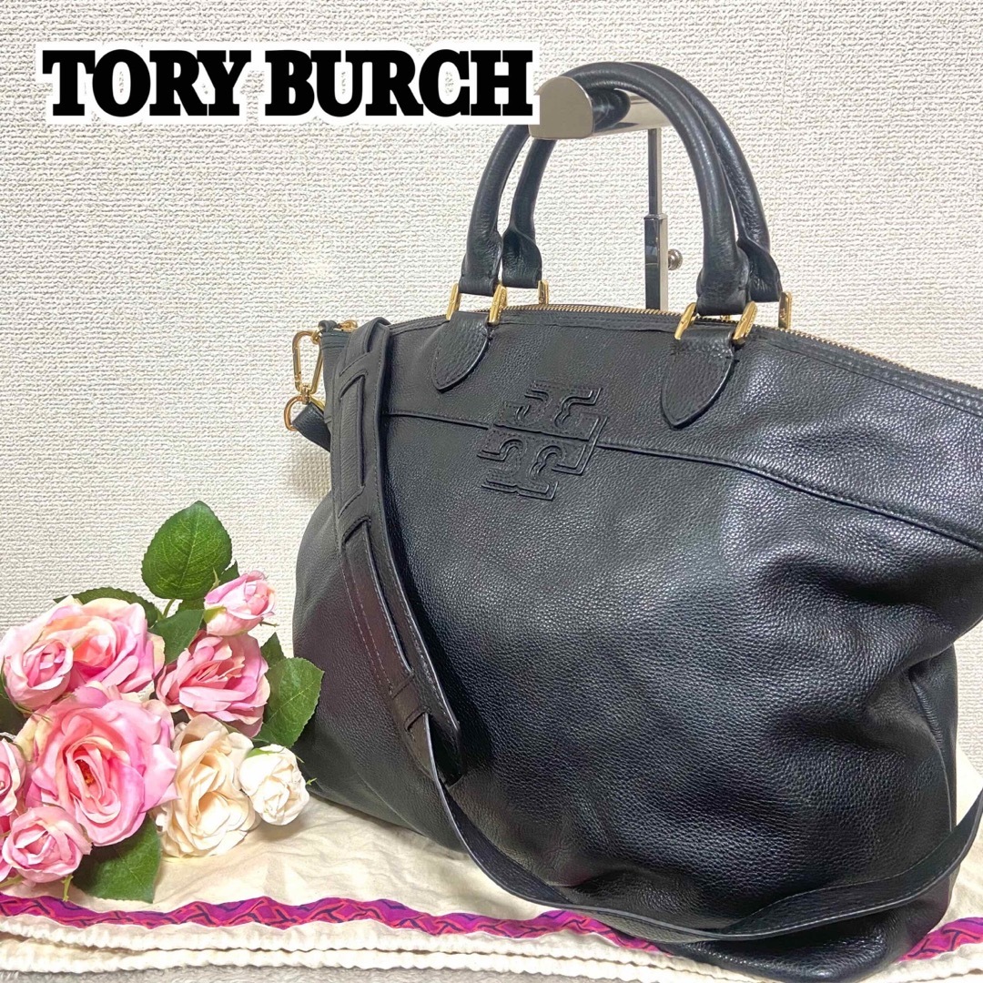 【新宿 伊勢丹購入品】TORY BURCH　ハンドバッグ　大容量　ブラック