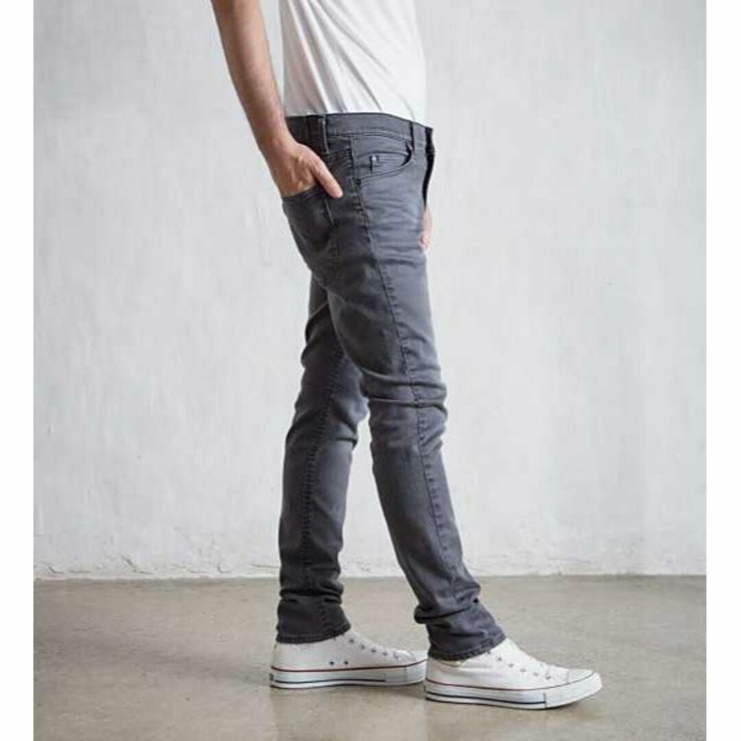 Lee(リー)の新品 Lee JEGGERS スキニー ユーズドブラック グレー系 日本製 メンズのパンツ(デニム/ジーンズ)の商品写真
