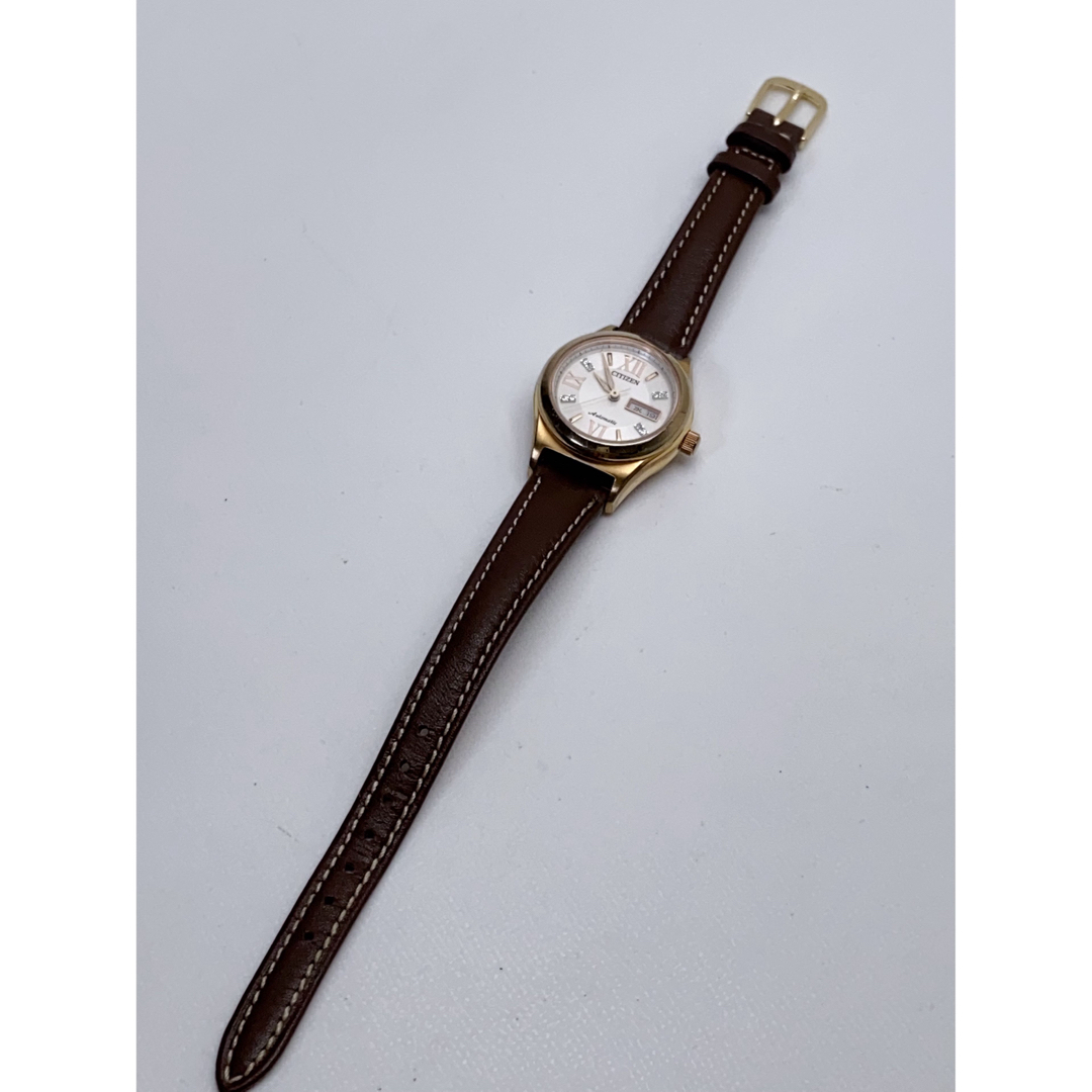 T806 美品 シチズンコレクション 自動巻き ダイヤ4P 腕時計 日本製