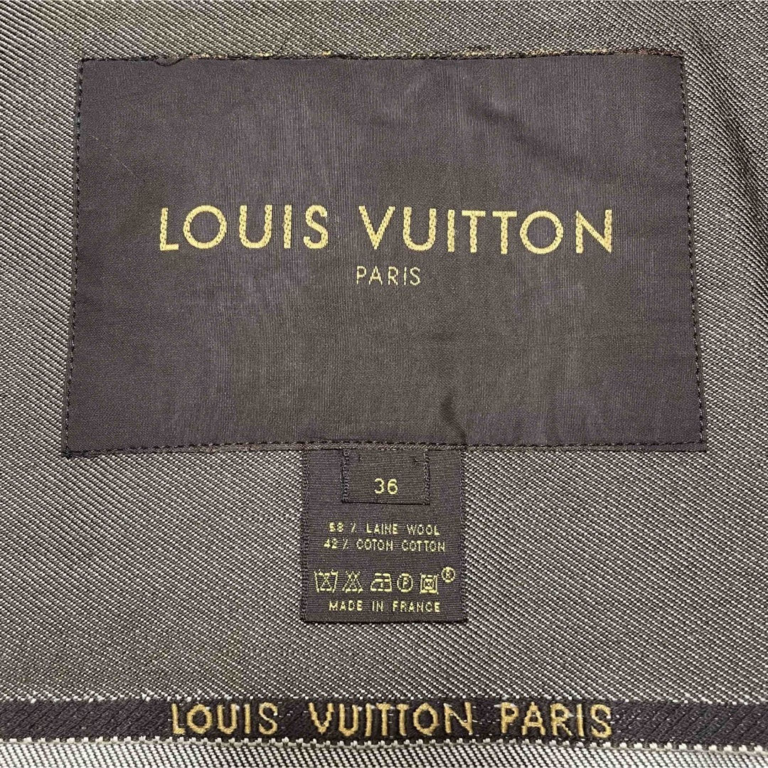 LOUIS VUITTON(ルイヴィトン)の本物 極美品 ルイヴィトン ミンク襟 ダミエ ベルト付 ジャケット コート 36 レディースのジャケット/アウター(毛皮/ファーコート)の商品写真