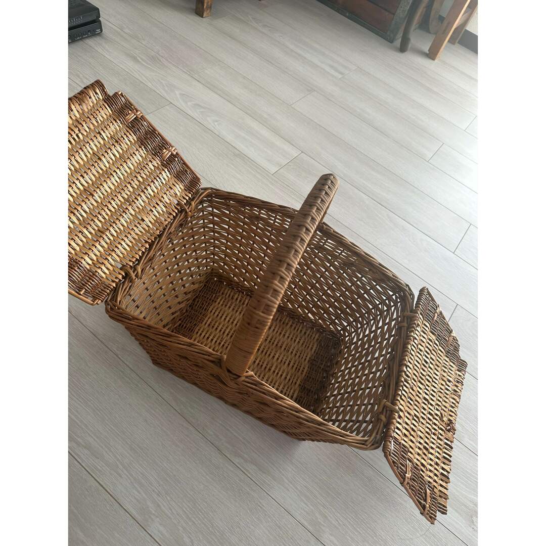 ヴィンテージ ショップ購入かごバスケット アッシュペー ヴィンテージ ショップ購入かごバスケット アッシュペー