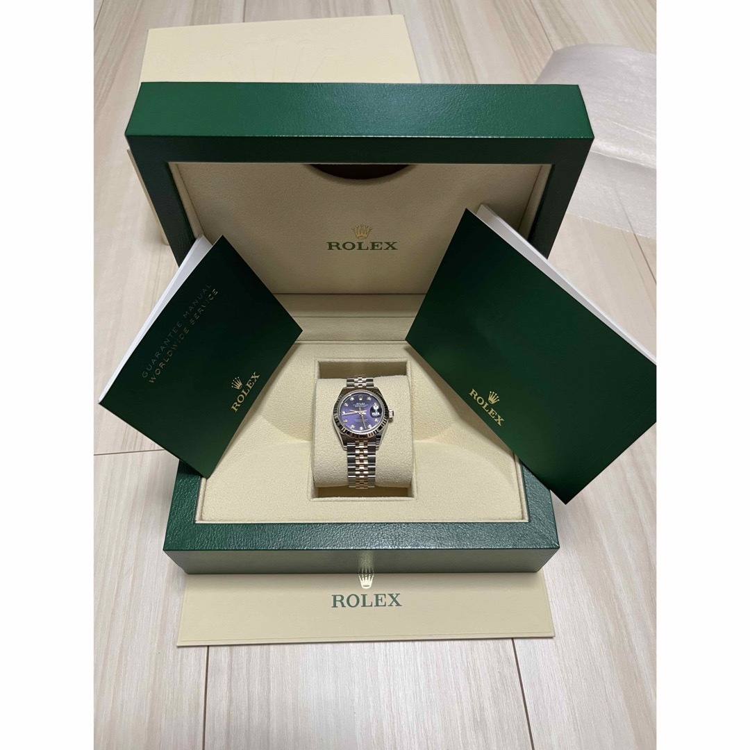 ROLEX(ロレックス)のRolex ロレックス　デイトジャスト　28 オーベルジーヌ 10pダイヤ レディースのファッション小物(腕時計)の商品写真