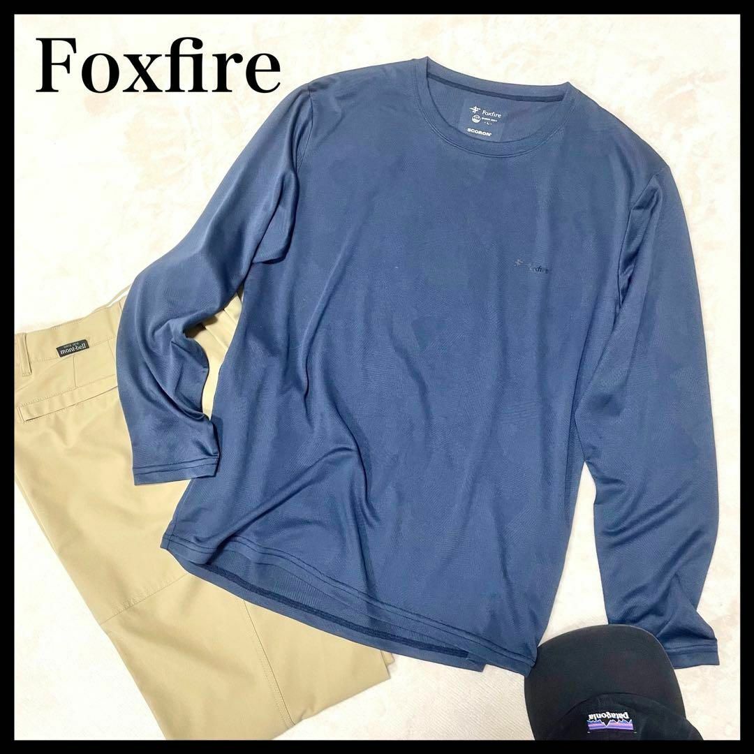未使用☆ Foxfire フォックスファイヤー　クイックドライTシャツ　青　L