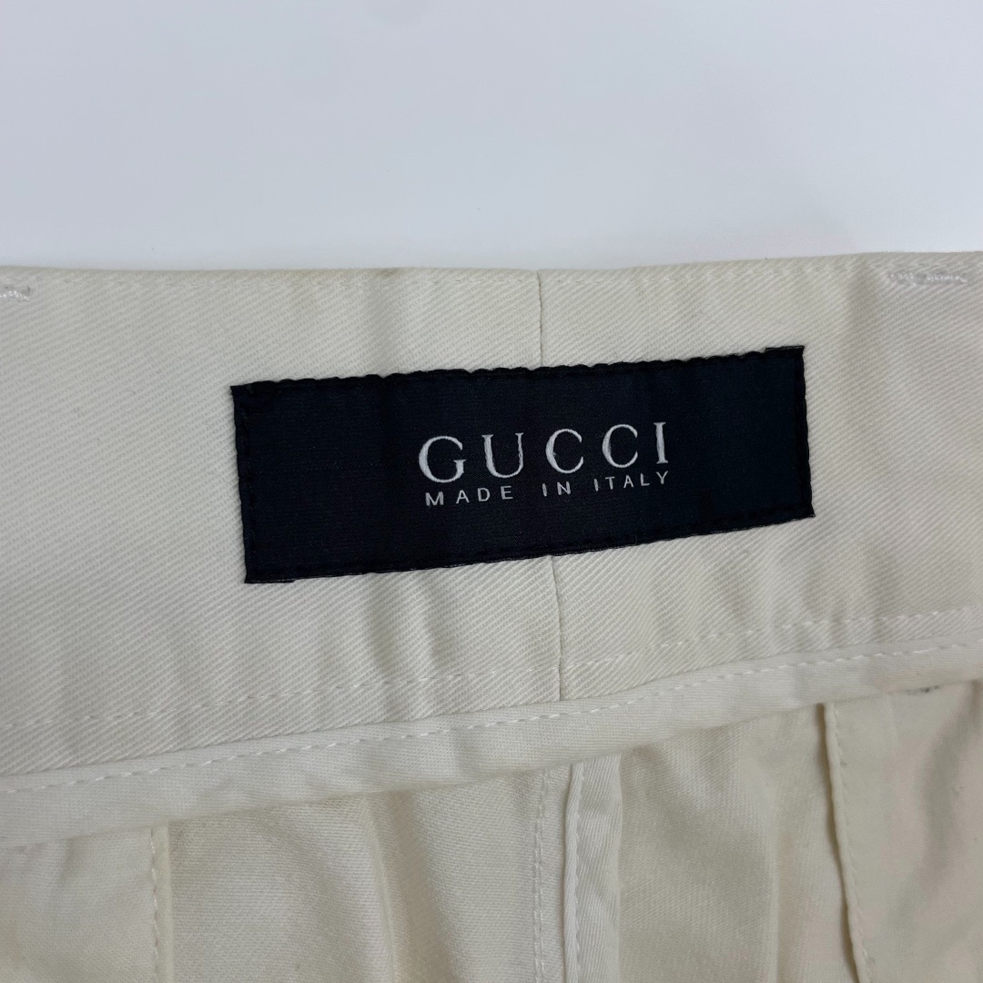 Gucci(グッチ)のGucci ホワイトコットンパンツ メンズのパンツ(スラックス)の商品写真