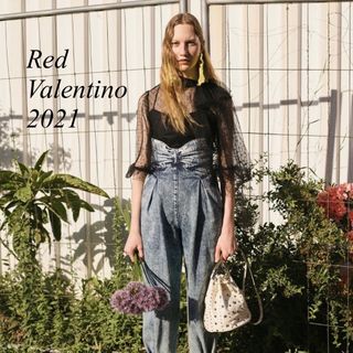 レッドヴァレンティノ(RED VALENTINO)のRED VALENTINO♡ 2021年 ウエストリボンデニム(デニム/ジーンズ)