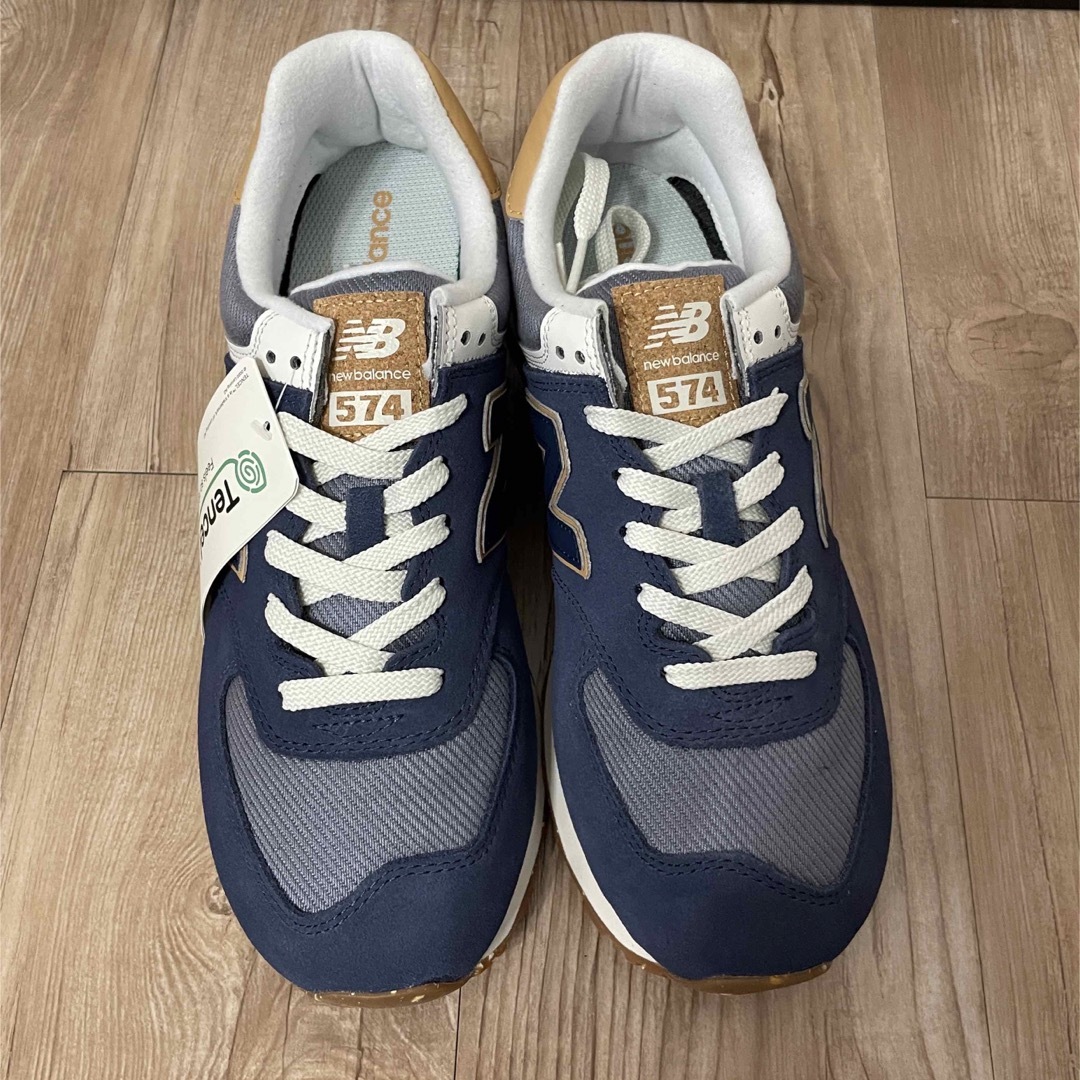 美品23.5newbalance ニューバランス ML574DNA 紺 T535