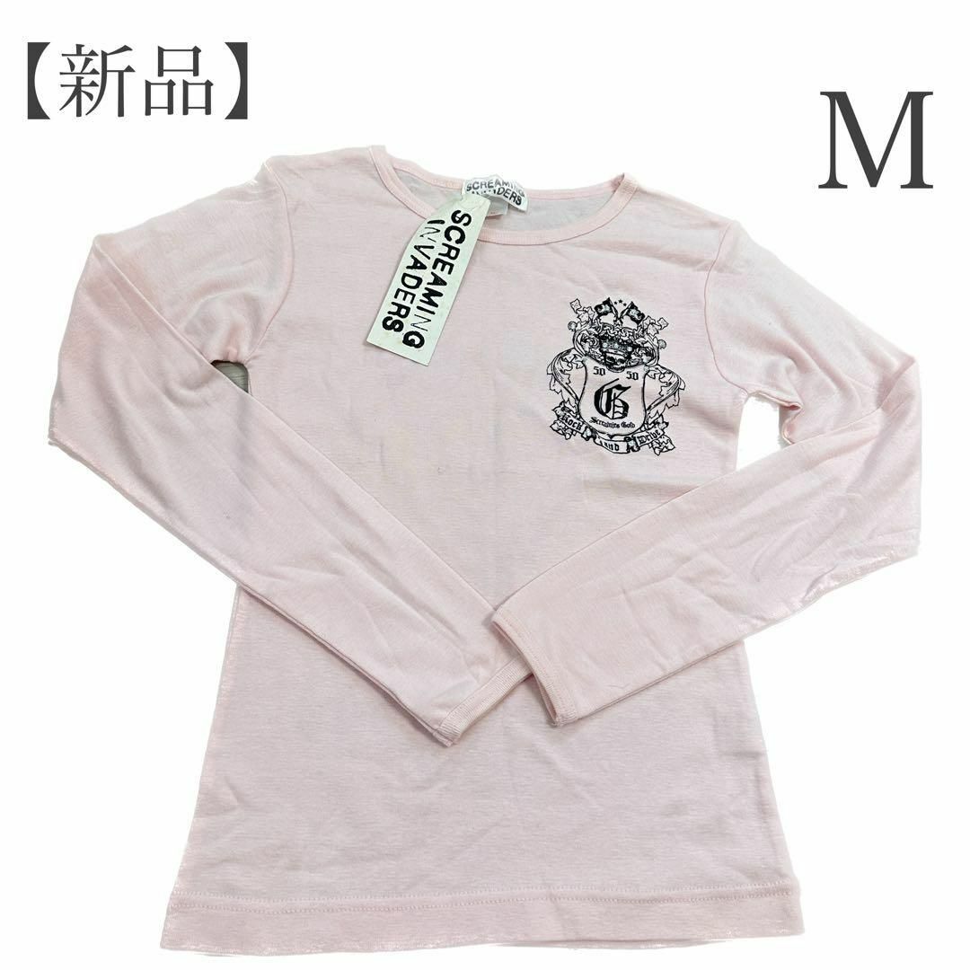 【新品】長袖　ピンク　ロンT Tシャツ　トップス　M レディース　414