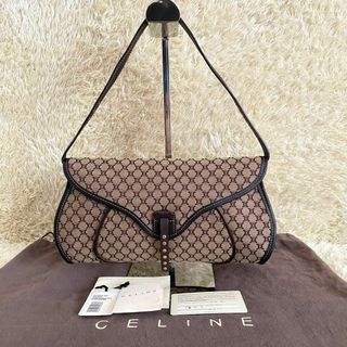 美品 CELINE マカダム アクセサリーポーチ ミニバッグ ハンドバッグ