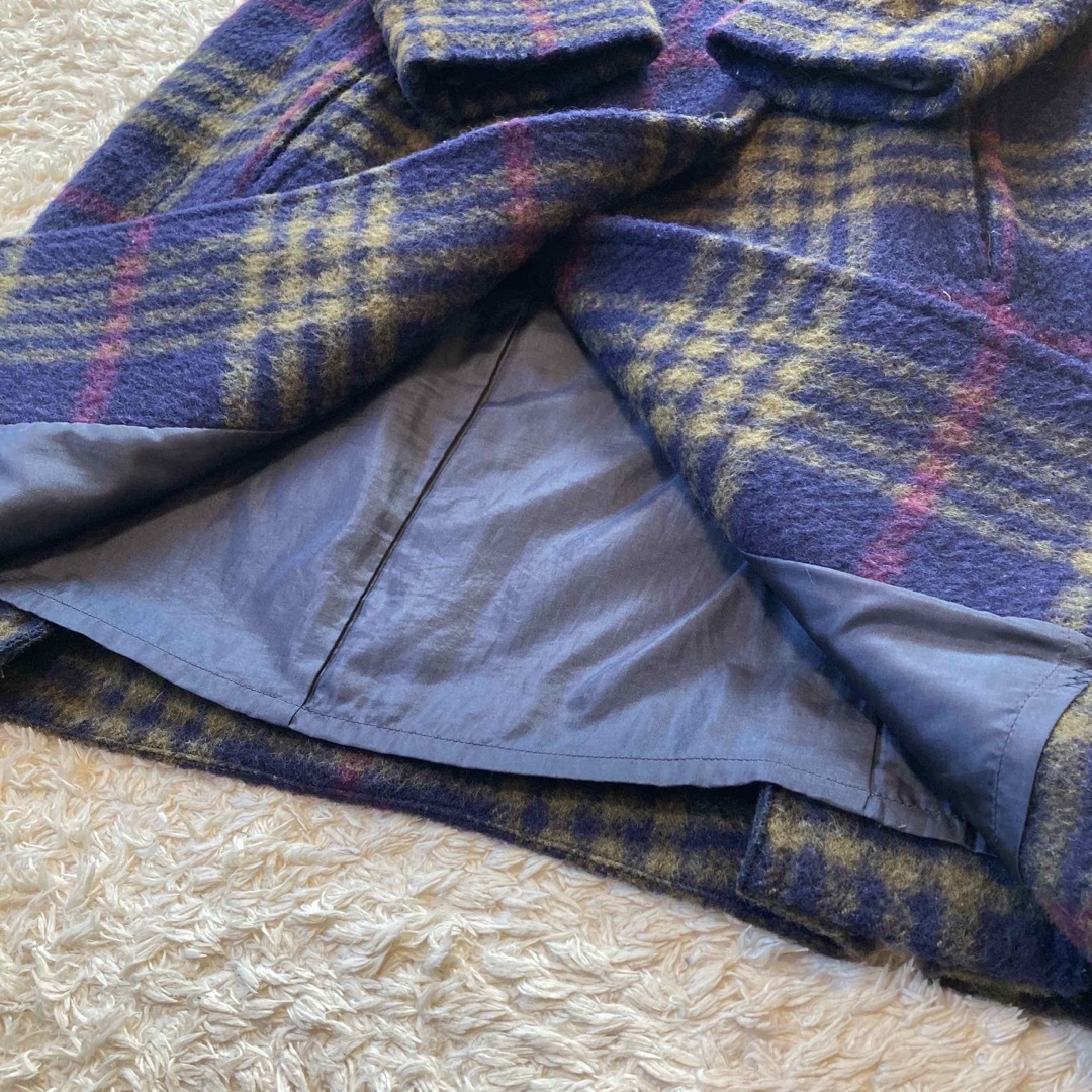 人気✨ Paul Smith フーデットチェックロングコート マルチカラー 40