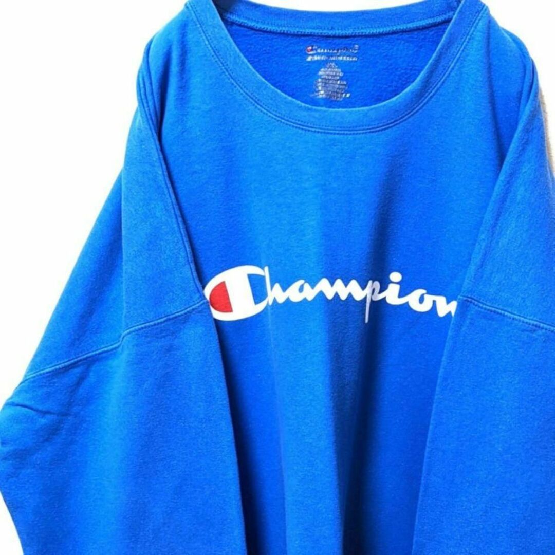 チャンピオン Champion ロゴ スウェット ブルー 青色 XL