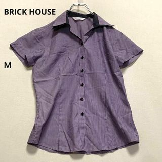 ブリックハウスバイトウキョウシャツ(BRICK HOUSE by Tokyo Shirts)のBRICK HOUSE　ブリックハウス　ストライプシャツ　シルク100%　絹(シャツ/ブラウス(半袖/袖なし))