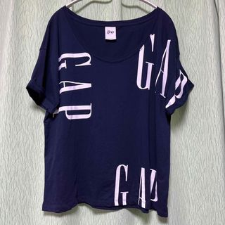 ギャップ(GAP)のGAP Tシャツ　半袖　プリント　ネイビー　L(Tシャツ(半袖/袖なし))