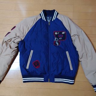 ポロラルフローレン　レア　90s　ブルゾン　バイカラー　豪華　バックプリント