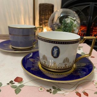 WEDGWOOD - 未使用 ウェッジウッド アンセミオン ブルー カメオ カップ