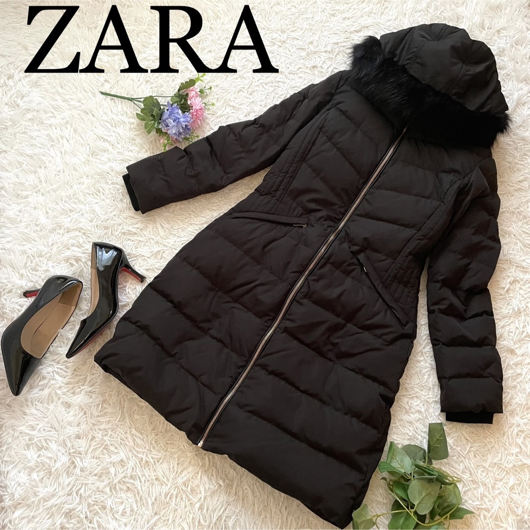 ZARA パイピングフーデットコート-