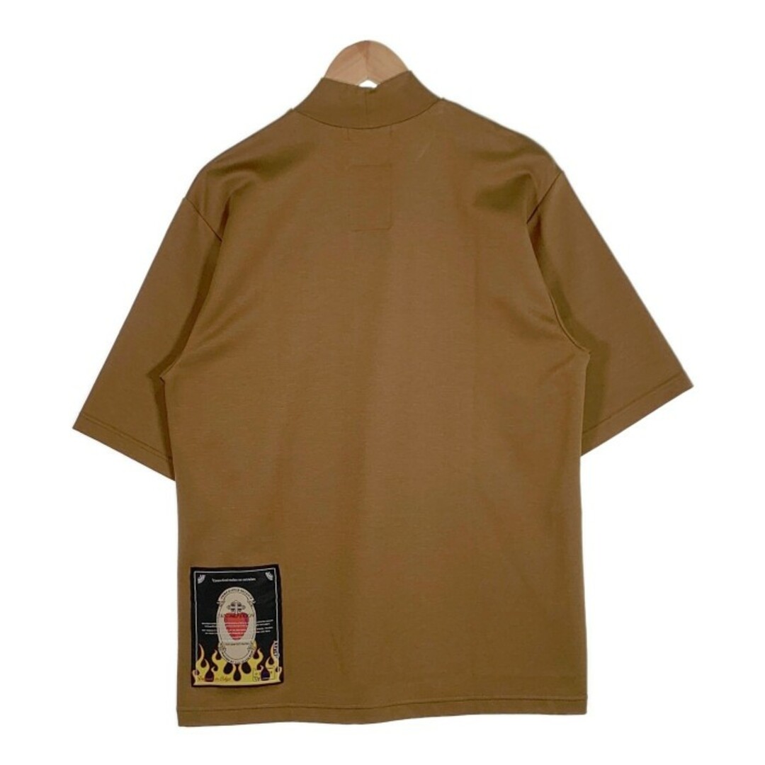 TENDER PERSON テンダーパーソン 23SS LOGO MOCKNECK TEE ロゴ モックネック Tシャツ カーキ Size 4 1