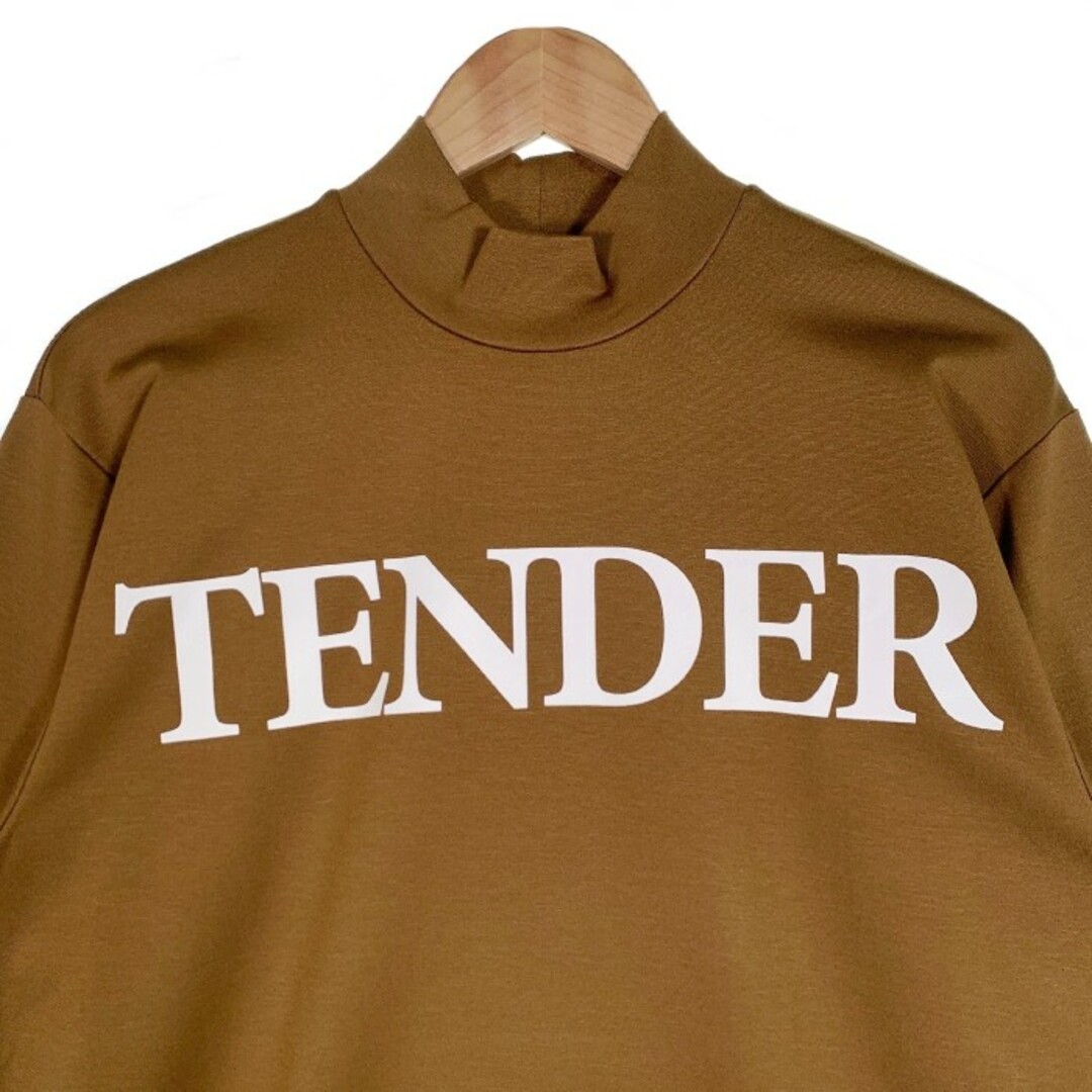 TENDER PERSON テンダーパーソン 23SS LOGO MOCKNECK TEE ロゴ モックネック Tシャツ カーキ Size 4 2