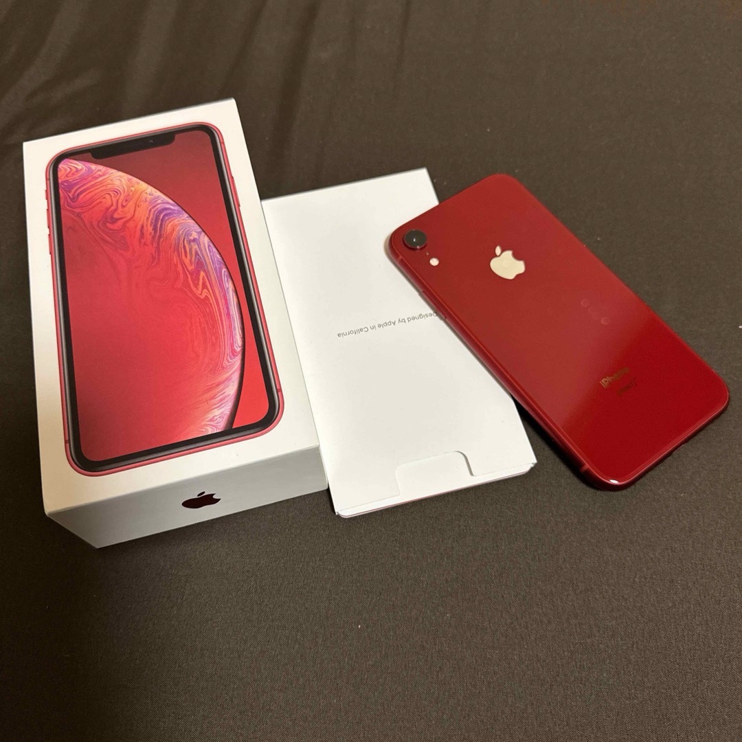 iPhone XR レッド 128 GB SIMロック解除済み　画面割れあり