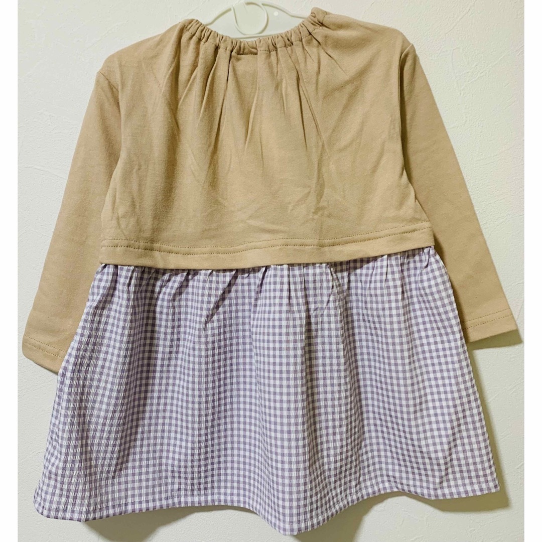 新品　タグ付き　長袖　ワンピース　ウズランド　ピンク キッズ/ベビー/マタニティのキッズ服女の子用(90cm~)(ワンピース)の商品写真