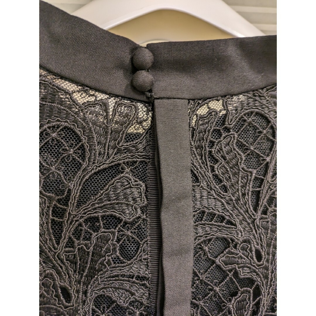 sacai Embroidery Lace Wool Knit Dress