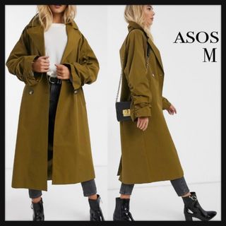 asos - 【美品 Mサイズ】ASOS ロング丈トレンチコートの通販 by