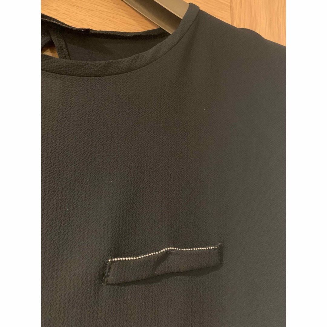 ZARA(ザラ)の【極美品】ZARA シフォンブラウス　ブラック　M レディースのトップス(シャツ/ブラウス(長袖/七分))の商品写真