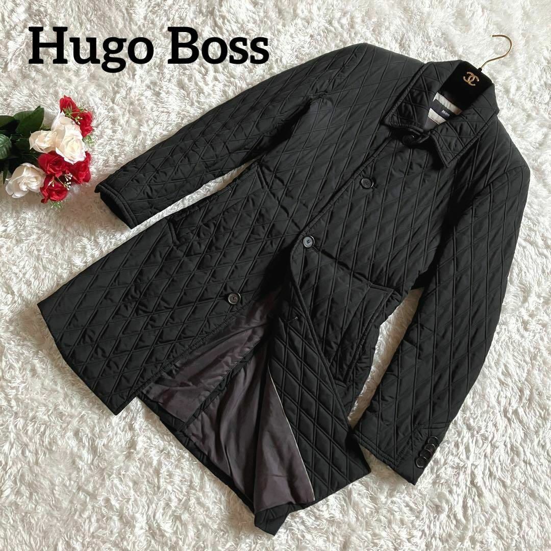 HUGO BOSS - BOSS HUGO BOSS ステンカラーコート キルティング 中綿 黒