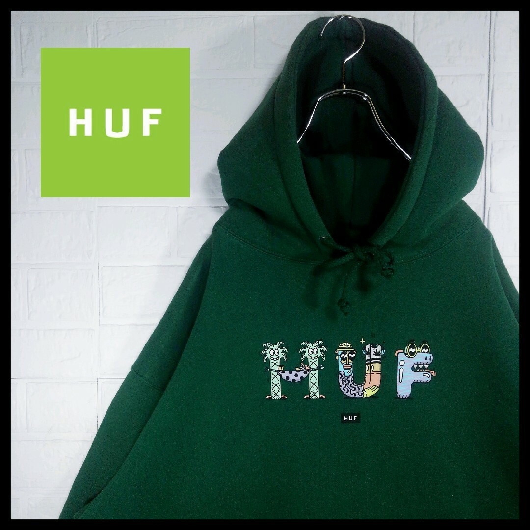 直売安い 《HUF(ハフ)》裏起毛 ビッグロゴ ビッグシルエット プル