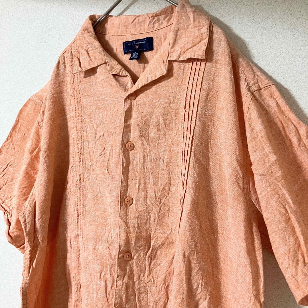【SADDLEBRED】半袖シャツ オレンジ  Lサイズ USA古着 メンズのトップス(シャツ)の商品写真