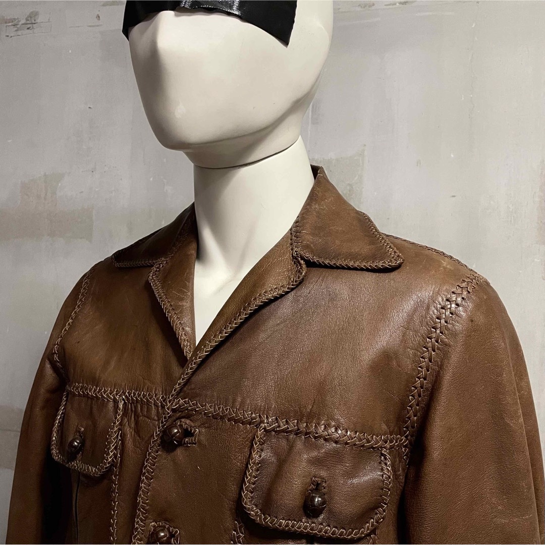 70s North Beach Leather Trucker Jacket