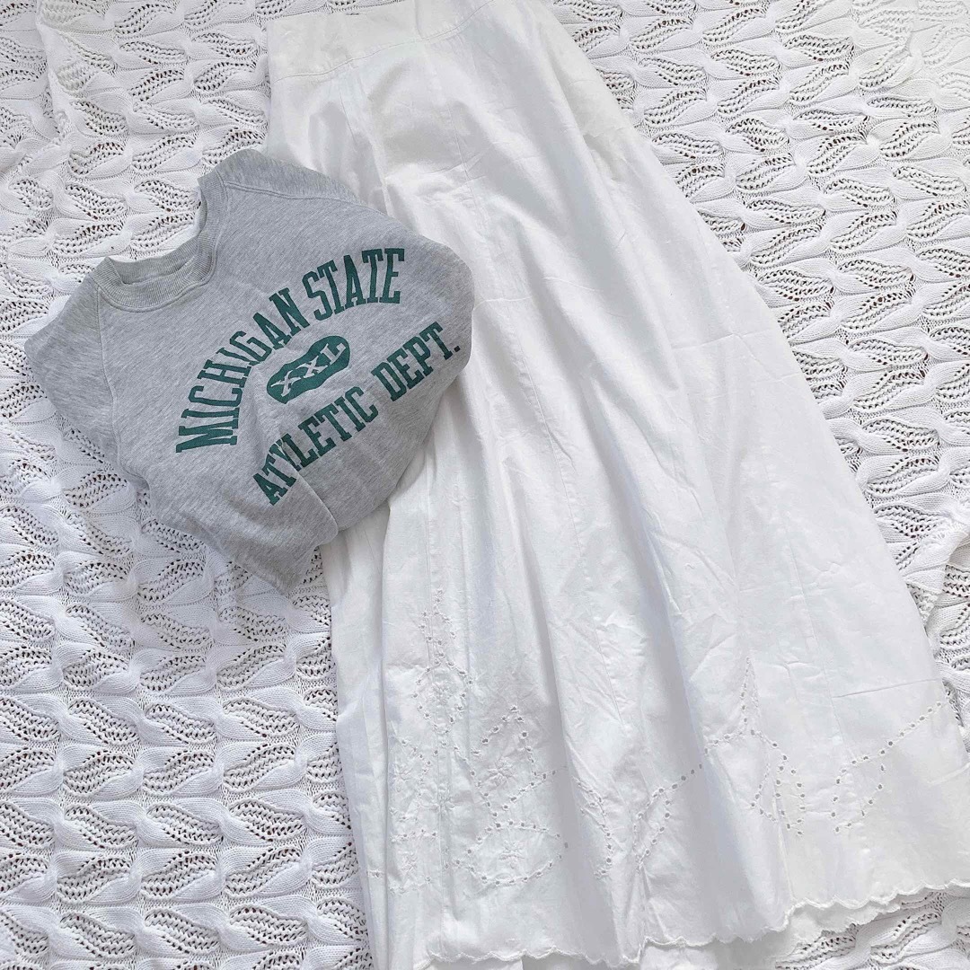 jantique vintage cotton フレアスカート ロングスカート 2
